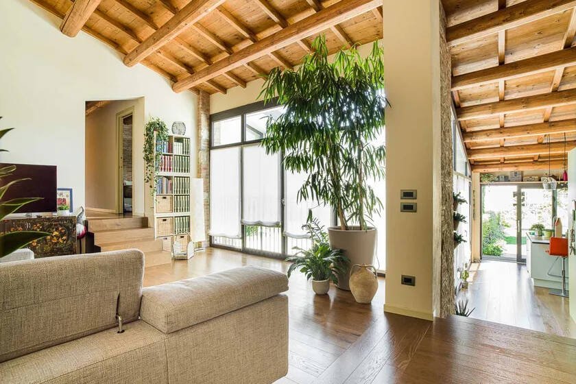 Glass and steel casement window