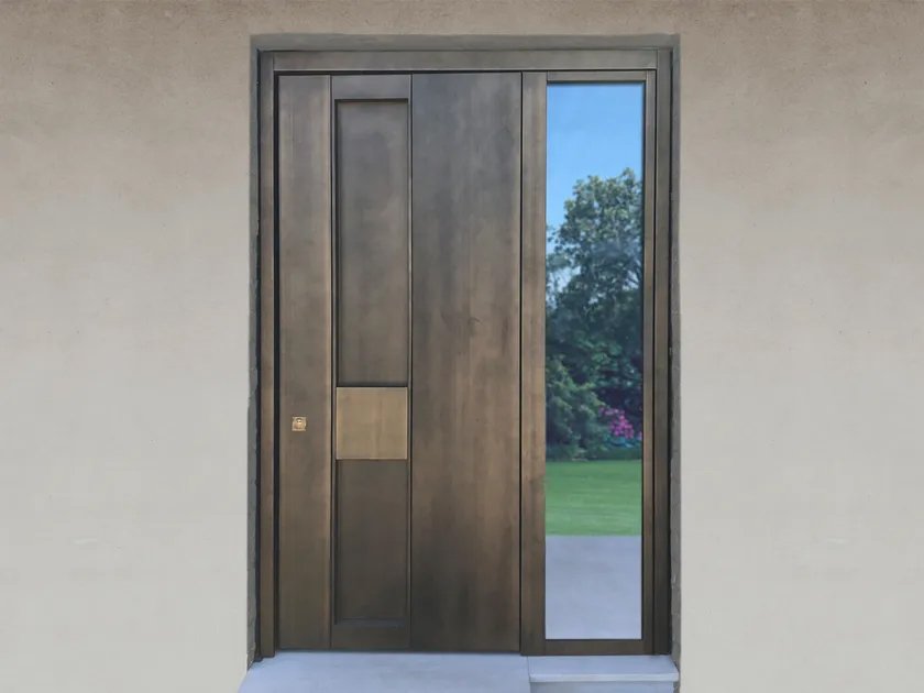 Brushed bronze metal cladding