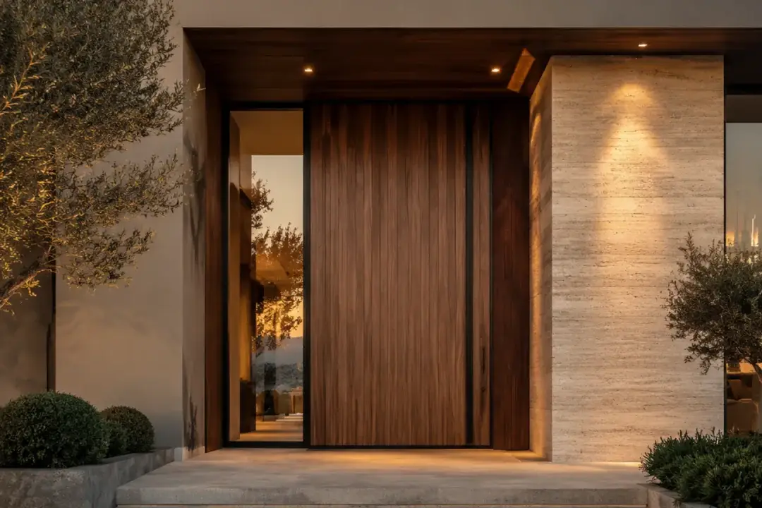 luxury home with blast-resistant entry systems