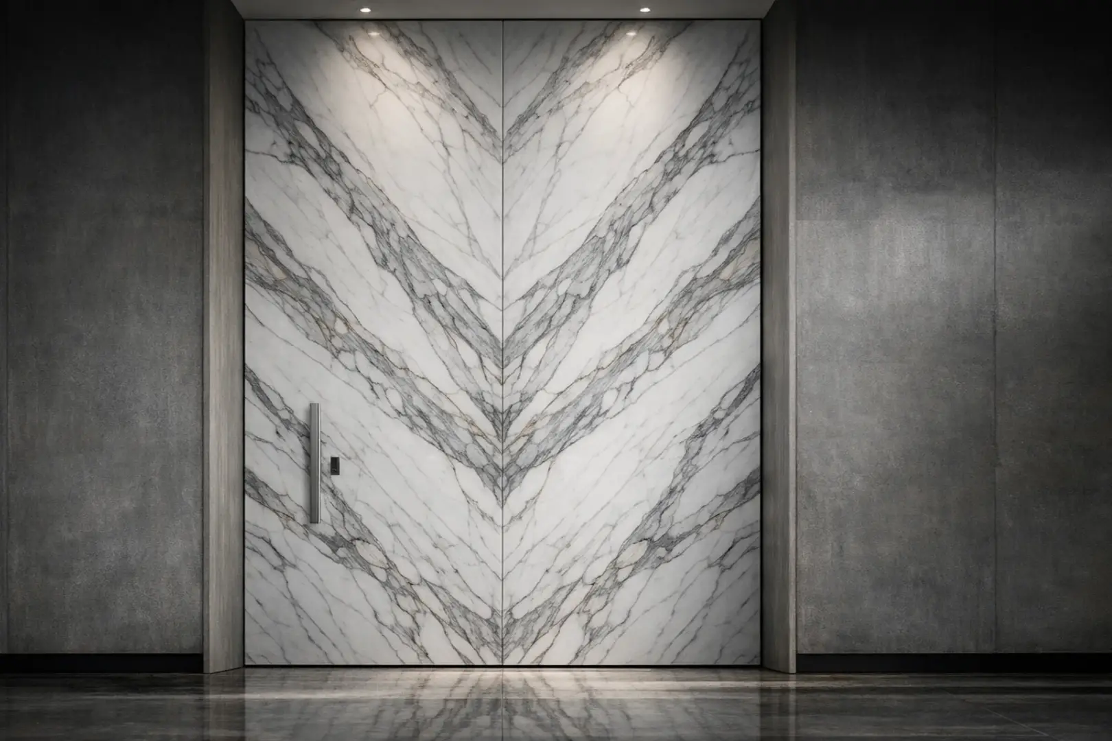 luxury natural marble and stone doors book-matched